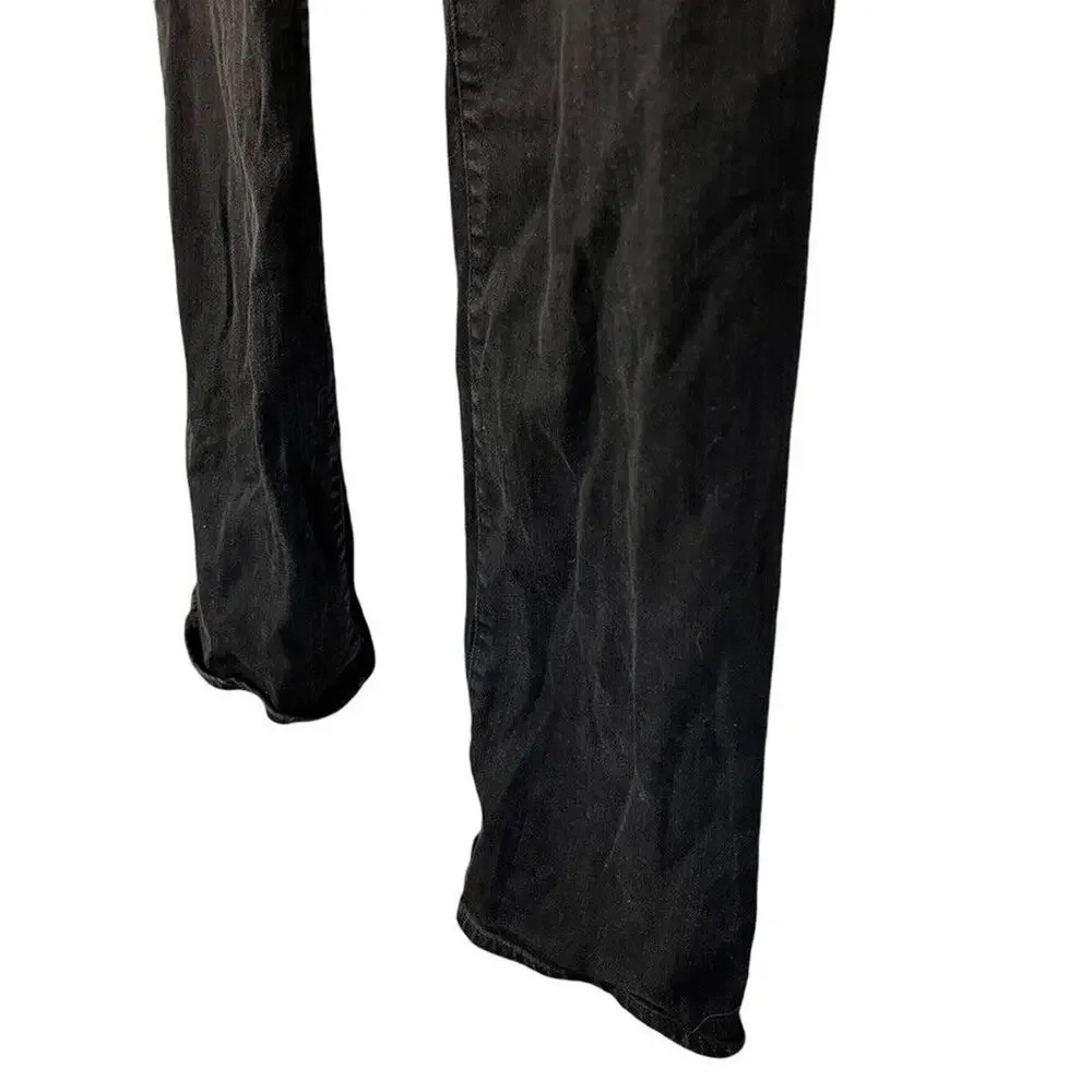 J Crew Womens Bootcut Boot Cut Black Wash Mid Rise Stretch Jeans sz 31 x 32